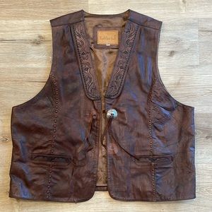 Kobler Leather Western Vest Size XXL